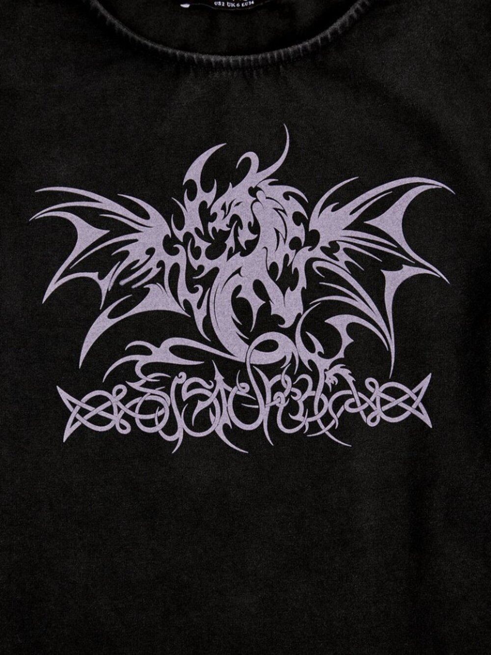 DISTURBIA Dragon Arm Warmer long sleeve graphic top - Picture 5 of 9